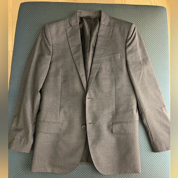 J. LINDEBERG Men’s Gray Hopper Dressed Wool Slim Fit Suit Coat Blazer (48R)